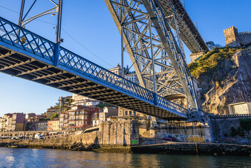 Dom Luis I Bridge over Douro River in Porto city, Portugal