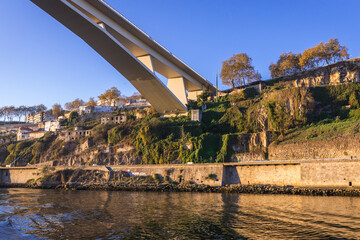 Infante D. Henrique Bridge over Douro River in Porto city, Portugal