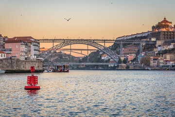 Dom Luis I Bridge over Douro River between Porto and Vila Nova de Gaia, Portugal