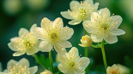 Fototapeta premium Exploring Nature's Tiny Treasures: Macro Wildflower Shots