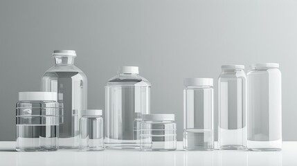 Practical Storage Solutions: Transparent Cylinder Bottles