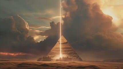 Sacred Illumination: Pyramid's Cosmic Display