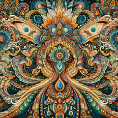 Obraz premium Color Collage: Fabric Phantasmagoria