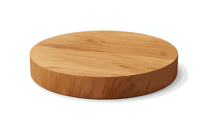 Round wooden podium or pedestal for showing product.