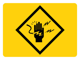 Electrical Hazard Symbol Sign, Vector Illustration, Isolate On White Background Label. EPS10
