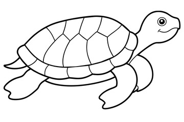turtle on the beach & turtle--vector-illustration 