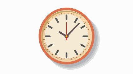 Second timer clock icon flat design isolated on white