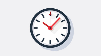 Second timer clock icon flat design isolated on white