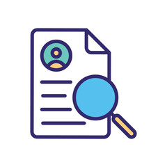 Search Resume vector icon