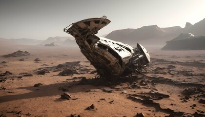 Crashed-Spacecraft-Litter-The-Alien-Landscape-The-