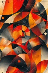 Obraz premium abstract background of art illustration framed in minimalism style swirl free form curve and line set on wall, mockup idea