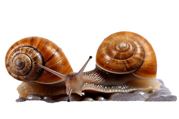 Cute snail isolated on transparent background