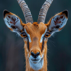 Close up portrait of an impala ram - obrazy, fototapety, plakaty