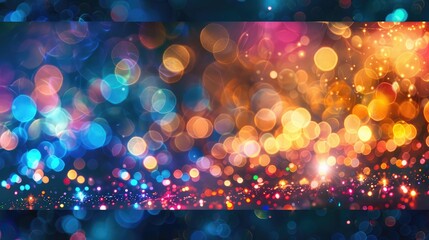 Abstract colorful bokeh lights background for festive occasions , colored abstract blurred light background layout design can be use for background concept or festival background.
 - obrazy, fototapety, plakaty