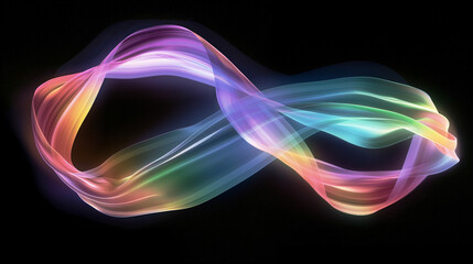 Background of wavy and sinuous ribbons.