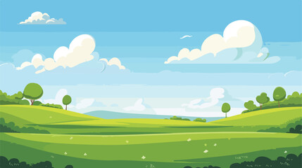 Vector background illustration of a empty green lands