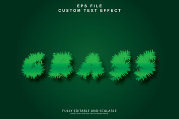grass 3d editable EPS text effect