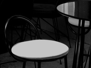 Monochrome elegance. Contemporary furniture ensemble.