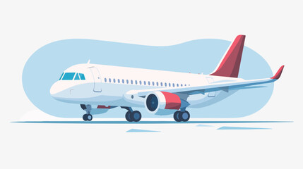 Vector illustration of airplane against plain background