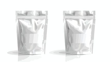White Blank Foil Food Or Drink Doy pack Bag Packaging
