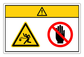 Caution Kickback Hazard Do Not Touch Symbol Sign, Vector Illustration, Isolate On White Background Label. EPS10