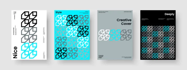 Deurstickers Creative Business Presentation Layout. Modern Flyer Design. Geometric Book Cover Template. Poster. Brochure. Banner. Background. Report. Advertising. Handbill. Newsletter. Brand Identity. Catalog © kitka