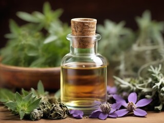Obraz na płótnie Canvas aromatherapy and alternative medicine plant
