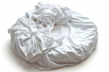 Bedsheet on isolated white background.