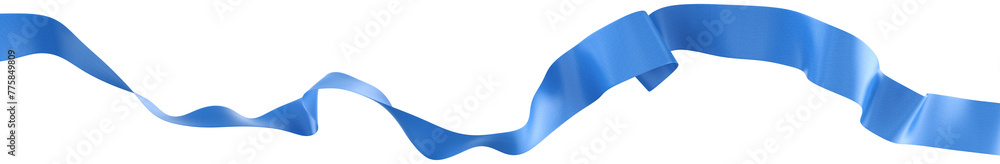 Wall mural smooth ribbon isolated on transparent background. 3d render.