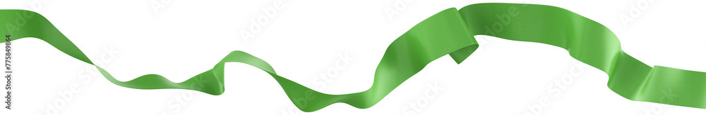 Wall mural smooth ribbon isolated on transparent background. 3d render.