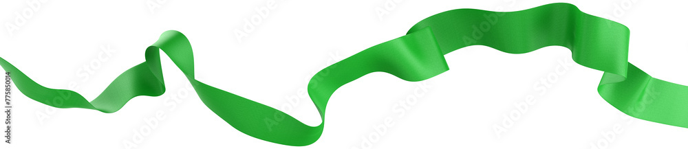 Wall mural smooth ribbon isolated on transparent background. 3d render.