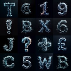 water splash lettering. AI generated illustration