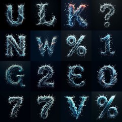 water splash lettering. AI generated illustration
