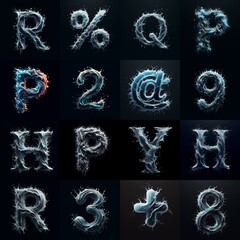 water splash lettering. AI generated illustration