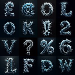 water splash lettering. AI generated illustration