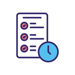 time plan vector icon