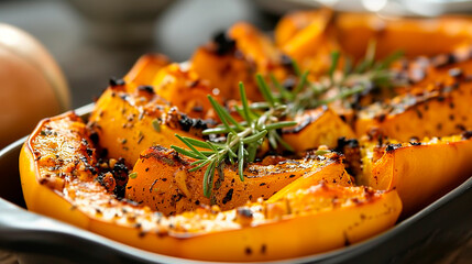 baked pumpkin halves