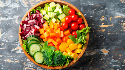 healthy vegetables in a bowl