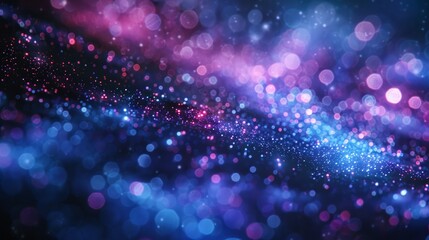 Sparkles of blue and purple in galactic dust - obrazy, fototapety, plakaty