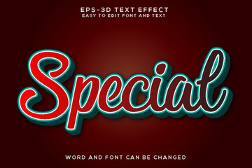 Special 3d text effect