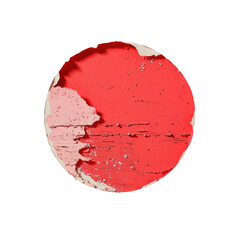 A red and white circular object on a Transparent Background