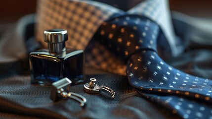 Men's Business Accessories: Tie, Cologne, Cufflinks