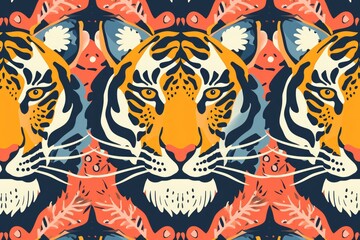 Whimsical Abstract animal pattern. Skin fashion. Generate Ai