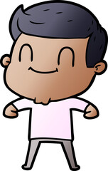 cartoon friendly man