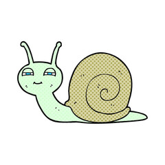 freehand drawn cartoon cute snail