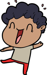 cartoon happy man