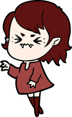 annoyed cartoon vampire girl