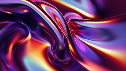 abstract chrome liquid metallic rainbow reflection background