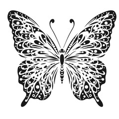 Monarch butterfly silhouettes collection, vector illustration isolated on white background.
Set of realistic vector butterflies. Collection of vintage elegant illustrations of butterflies. 
