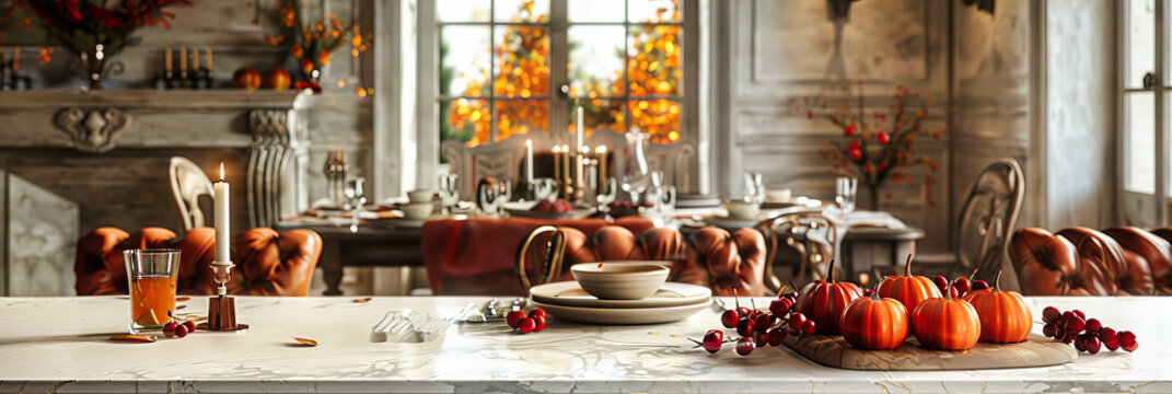 Festive Christmas Table Setting with Elegant Decor and Seasonal Charm, Ready for a Winter Celebration in a Cozy Home